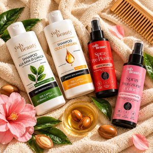 Kit Hair Ritual 4 in 1 Yoly Beauty – Shampoo Nutrienti, Spray Anticrespo e Protezione Colore per Capelli Morbidi e Luminosi