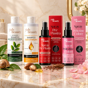 Kit Hair Ritual 4 in 1 Yoly Beauty – Shampoo Nutrienti, Spray Anticrespo e Protezione Colore per Capelli Morbidi e Luminosi