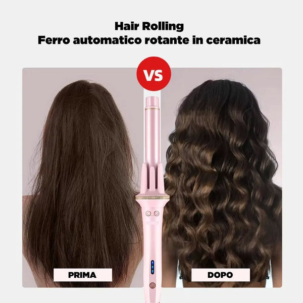 Rulos de pelo, plancha giratoria automática de cerámica