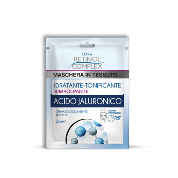 Retinol Complex Maschera Viso in Tessuto con Acido Jaluronico